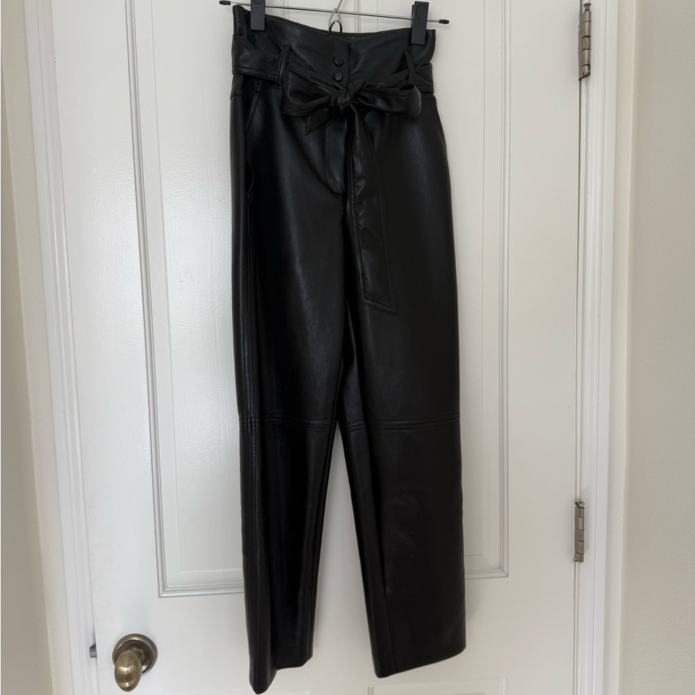 Wilfred Black Leather Pants
